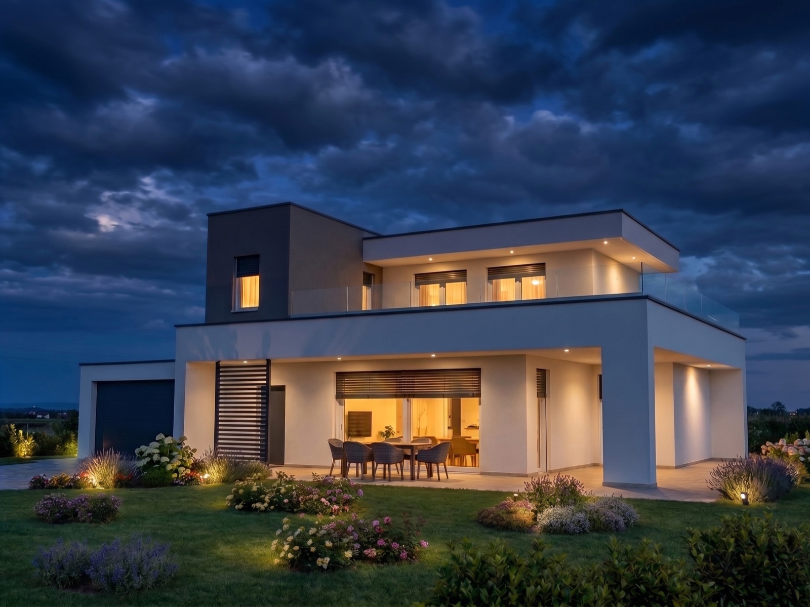 Villa Bellini — la villa illuminata di notte