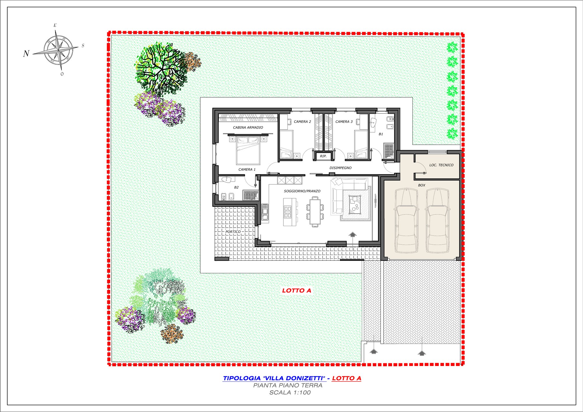 Villa Donizetti — planimetria del lotto A